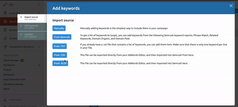 Configuring the PPC Keyword Tool image 5